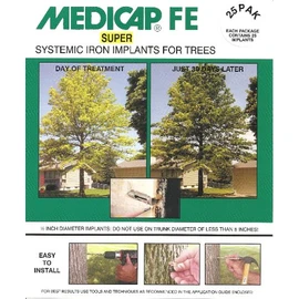 Medicap 25-Pack FE SUPER Systemic Iron Tree Implants for Control of Iron Chlorosis, 1/2-Inch