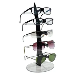 VENKON - Decorative Display Stand for Glasses and Sunglasses - holds up to 5 pairs of Glasses