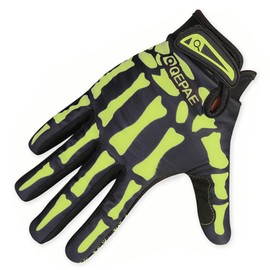Azarxis Adjustable Lightweight Skeleton Gloves, Anti-Slip Skull Gloves Breathable Sports Gloves for Men Women Cycling, Biking, Workout Motorcycle (Green, M)