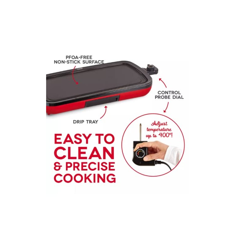 mybe Nonstick Electric Griddle | Include Drip Tray and recipe