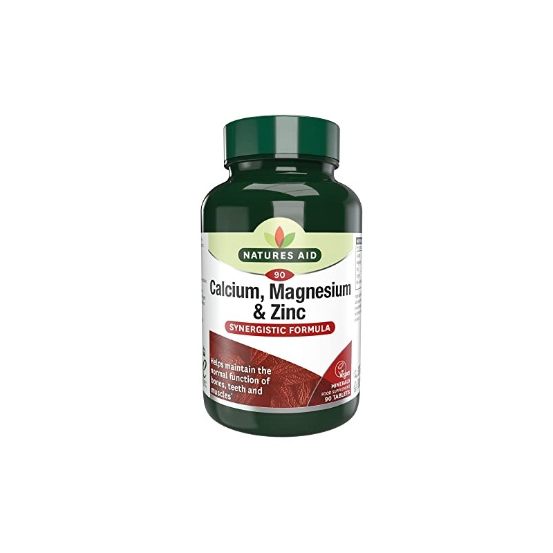 Natures Aid Calcium, Magnesium and Zinc, Maintain Normal Bones, Teeth