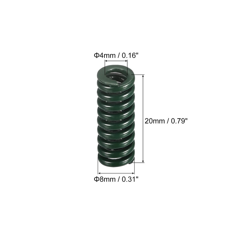 sourcing map 3D Printer Die Spring, 6pcs 8mm OD 20mm