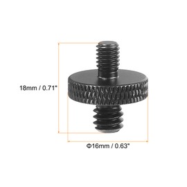 PATIKIL 4 Pack Microphone Tripod Adapter M5 Male to 1/4 Male Thread Tripod Screw Adapter Double Sided Camera Screw for Microphone Tripod Stand Black