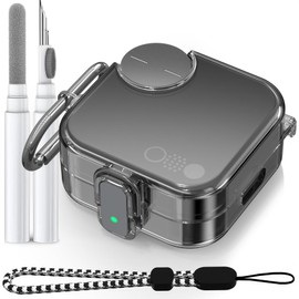 LDSXAY for CMF Buds Pro 2 Case Cover with Lock, TPU Shell Clear Protective Case for CMF Buds Pro 2 Wireless Earbuds with Cleaner Kit, Keychain and Lanyard Accessories (Clear)