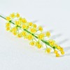 Yellow Acrylic Bead Flower Stems – 42 cm Handmade Faux Flower