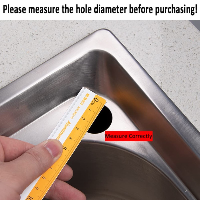 Kitchen Faucet Sink Hole Cover, 2pcs Brushed Stainless Steel Faucet
