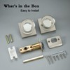 Coolnews Crystal Door Knobs with Lock, Satin Nickel Finish for