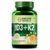 Generic Vitamin D3 600 IU + K2 as MK7 Supplement | Supports Stronger Immunity & Bone & Heart Health | Healthy Heart for Men and Women - 120 Veg Tablets