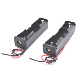 Pack of 8 Wire Lead Battery Storage Box Case Holder for 18650 Button Top Single Battery