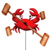 Whirligig Spinner Crab 12" – Coastal-Themed Design, Weather-Resistant Outdoor Decor,