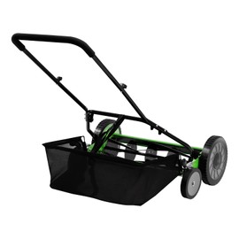 20in Manual Lawn Mower, 9 Gears 5 Blades Adjustable Height（1.33-2.51in） Reel Mower, Thickened Handle Non-Powered Lawn Mower with Grass Collection Bag,Leaf Sweeper for Lawn Push,500㎡Mowing Area (20")