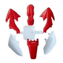 Unbranded For XR50 CRF50 Plastics kit Tall Seat Handlebar Grips Tank SSR Pit Dirt Bike RED