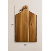 Acacia Wood Charcuterie Board with Handle – 17x11 Rustic Serving