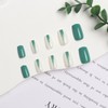 BFY Green Press on Nails Short Square Fake Nails, Spring