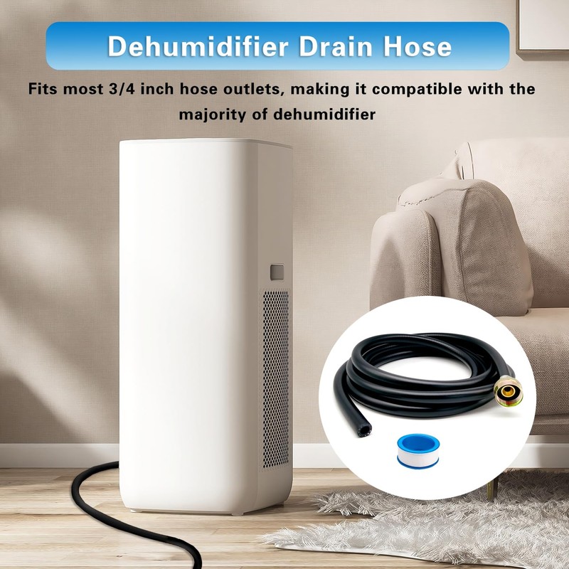 Leakproof Dehumidifier Drain Hose 3/4 Inch FHT Connection Brass Interface