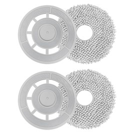 Mop Cloths with Replacement Holder, Wiping Plates for Roborock Qrevo Robot Vacuum Cleaner, Mopping Pad Floor Cleaning