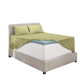 Hearth & Harbor Extra Deep Pocket Twin XL Sheets - 3 Piece Hotel Luxury Twin XL Sheet Set Fits Up to 24" Mattress - Soft Luxury Twin XL Bed Sheet Set - Soft & Breathable, Twin XL, Sage Olive Green