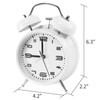 Miowachi 4 inches Twin Bell Alarm Clock,with Backlight Loud Ring
