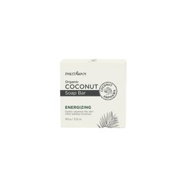 PHUTAWAN Organic Soap, 3.5 oz (100 g), Coconut Soap, Energizing (Lemongrass), Naturally Derived, Solid Soap, Moisturizing, Additive-Free, For Body Washing, Coconut Soap, Dry Skin, Sensitive Skin