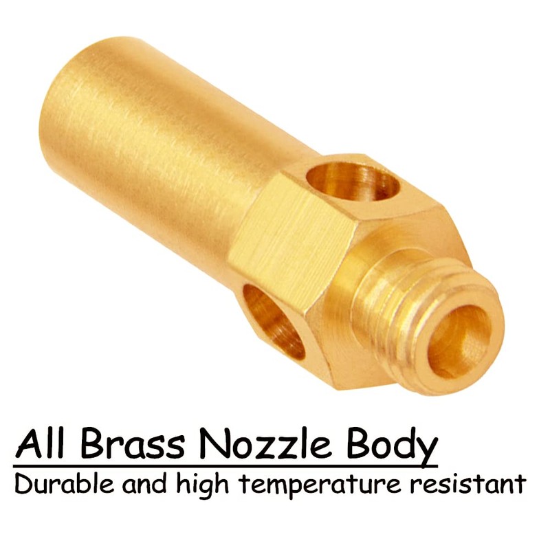Uenede 10PCS Brass Burner Jet Nozzle for Cast Iron Burner
