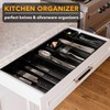 SpaceAid 7-Piece Bamboo Drawer Organizer Storage Boxes Set, Wood Tray