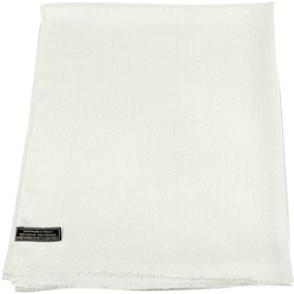CJ Apparel White Solid Color Design Nepalese Shawl Seconds Scarf Wrap Stole Throw Head Wrap Pashmina Hand Made in Nepal NEW