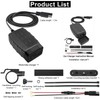 Waterproof Motorcycle USB Charger with 3 Ports, 36W Universal Fit