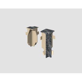 EGGER Inner Corner 6 cm Cubic Stone Black Pack of 2