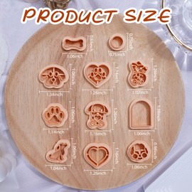 Puocaon Puppy Face Polymer Clay Cutters - 11 Shapes Clay Cutters for Earrings, Embossing Cute Dog Clay Cutters for Polymer Clay Jewelry Making, Paw Print Clay Earring Cutters Drop Dangle Earrings