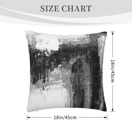 Drissa Black White Abstract Pillow Covers Decorative Throw Pillowcase 18x18 Inch Square Couch Cushion Cover for Home Decor Sofa Living Room Bed Car Sofa