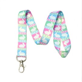 Easter Themed Lanyard Key Chain Id Badge Holder (Easter Bunny)