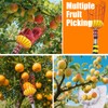 20FT Telescopic Fruit Picker With Wire Basket and Woven Basket,Adjustable