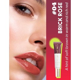 Berrisom Lip My Tint Pack - Marcador de manchas de labios de larga duración, lápiz labial impermeable (04, rosa ladrillo, 0.50 onzas líquidas)