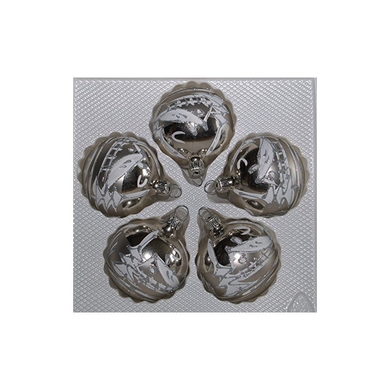 Jingle Bells Lauscha Christmas Baubles 5 cm (6 Pieces) Antique