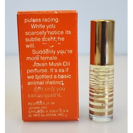 Jovan Vintage JOVAN MUSK OIL Perfume Women Discontinued 1/8 FL OZ Old Stock 1972, NEW