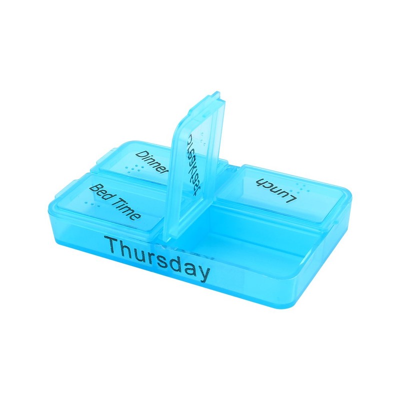Jwthee Weekly Pill Organizer 4 Times A Day, Large Daily