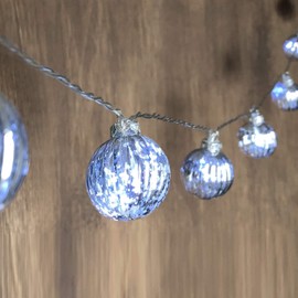 Brite Star G40 Glass Globes LED, 20 Lights, Silver