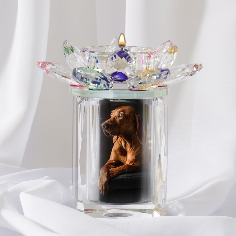 Contid Small Urns for Human,Cremation Keepsake Photo Urn Unique Rotatable
