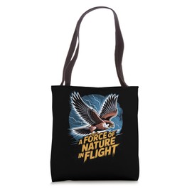 Force Of Nature In Flight Peregrine Raptor Design Tote Bag