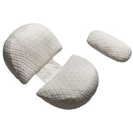 Pregnancy Pillow Comfortable Cotton Ergonomic Adjustable Width Safe Durable Maternity Body Pillow for Maternity Women White Gold and Baby Pillow Universal Size