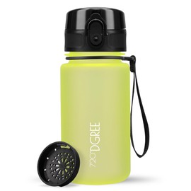 720°DGREE uberBottle Children's Water Bottle, 350 ml, softTouch with Sieve, Leak-Proof, BPA-Free Bottle for Kindergarten, School, for Girls and Boys from 3 Years, Small, Lightweight, Shockproof