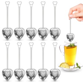 10 Piezas Infusor De Te Y Tisanas, Adecuado Para Todos Los Tés De Hojas Vivas, Hierbas, Especias, Incluyendo Té Negro, Verde, Oolong, Etc