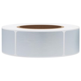 Hybsk 1x2 Inch Silver Color-Coding Labels Rectangle Inventory Organizer Identification Sticker 500 Labels Per Roll (1"x2", Silver)