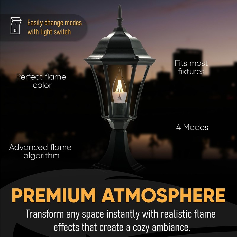 Fliq | LED Flame Light Bulb | 2 Pack |