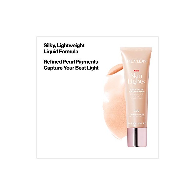 Revlon Skinlights Face Glow Illuminator, Liquid Bronzer, Sunrise Luster, 1