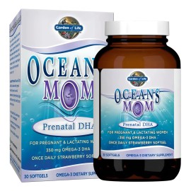Garden of Life Oceans Mom Prenatal DHA Omega 3 350 mg 30 cápsulas
