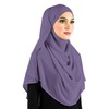Middle Eastern Mall Chiffon Wrap Hijab Headscarf with Caplet &