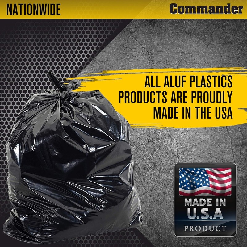 Commander 55 Gallon 3 MIL (eq) Heavy Duty Contractor Bags