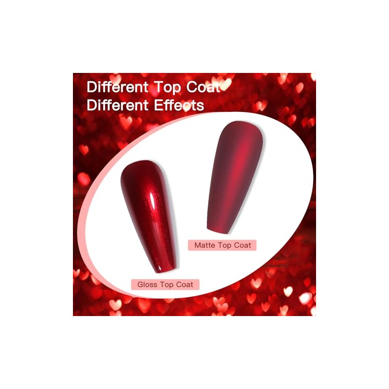COSMOO- Esmalte de uñas rojo vino de 12 ml, laca