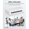 CAT 6 Mini/Desktop Patch Panel, 8 Port, White - STP